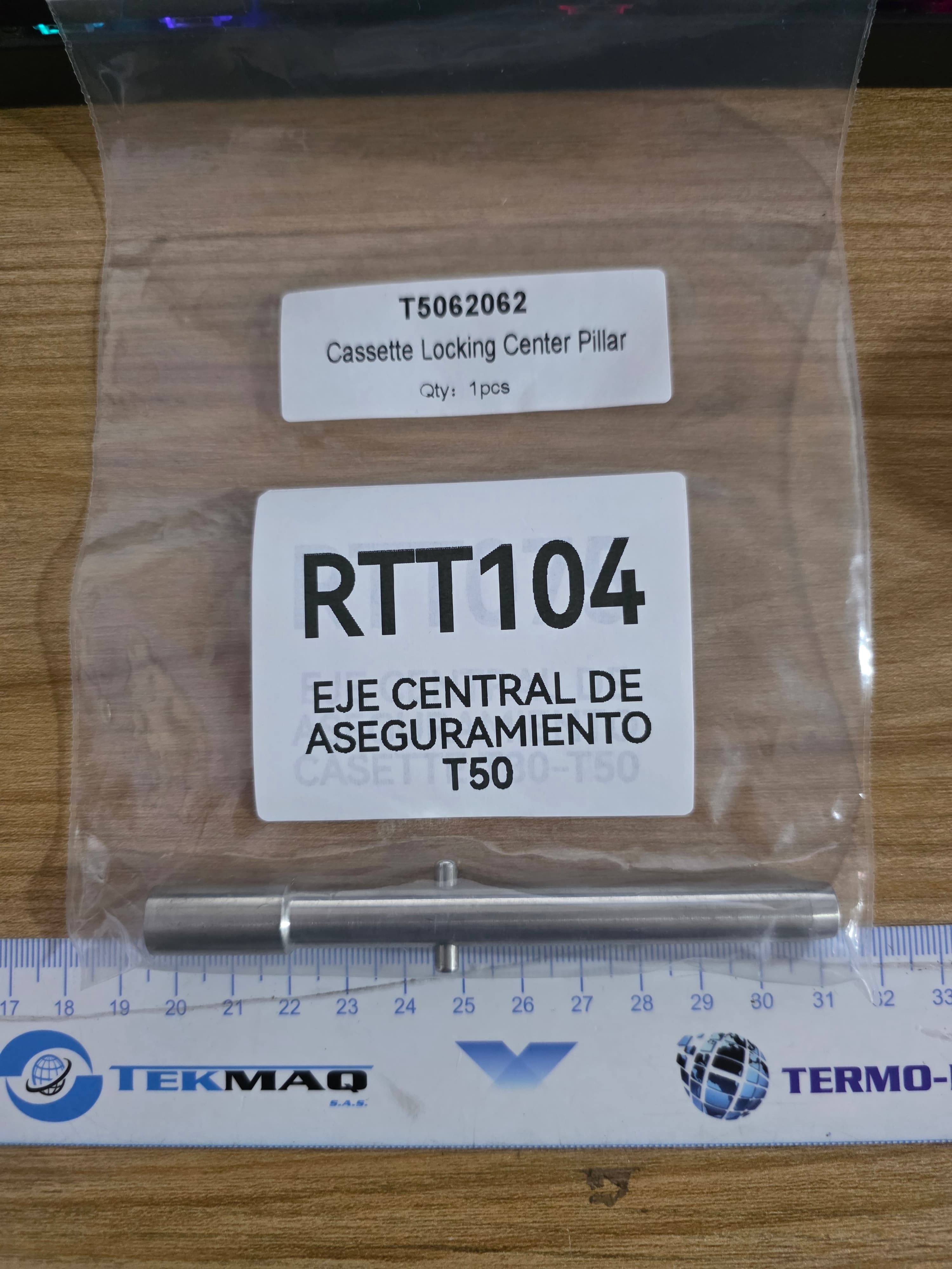 EJE CENTRAL DE ASEGURAMIENTO DE CASSETTE T50