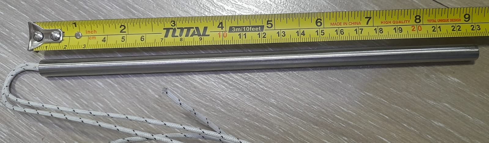 RESISTENCIA TIPO CARTUCHO 230MM Ø9.5 (3/8) 220V 350W SELLE TRANSVERSAL
