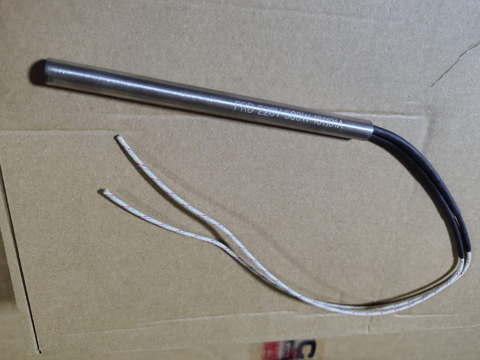 RESISTENCIA TIPO CARTUCHO 130MMØ9.4(3/8) 220V 500W SELLE TRANS/LONGI.