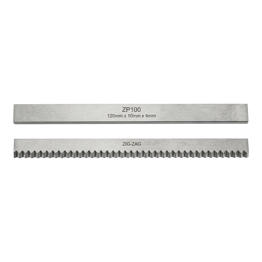 CUCHILLA Y CONTRACUCHILLA ( ZP100) 120MMX10MMX4MM ZIG-ZAG