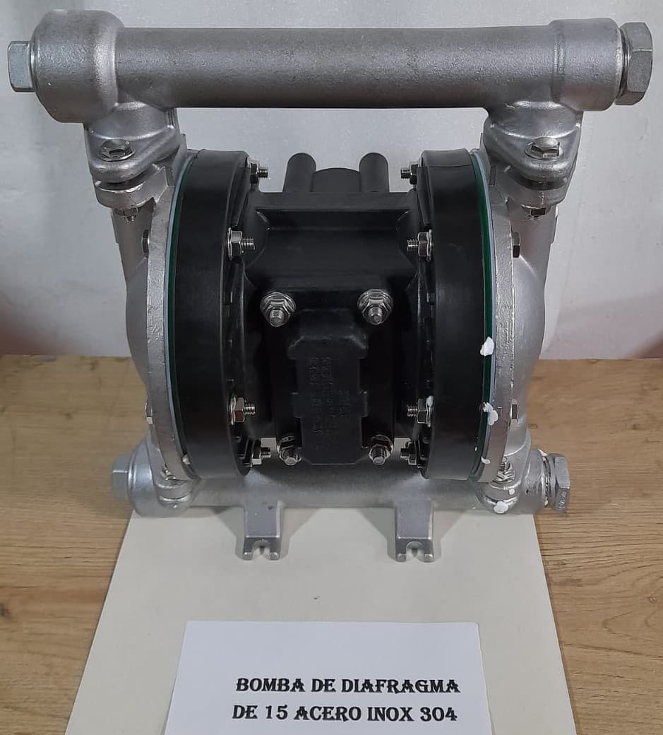 BOMBA DE DIAFRAGMA DE 15 ACERO INOX 304