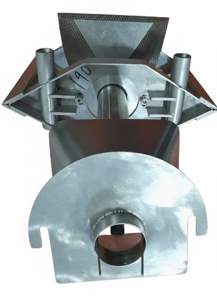 CUELLO FORMADOR MÁQUINA VERTICAL CON TUBO Y LÁMINA DE SOPORTE 190MM