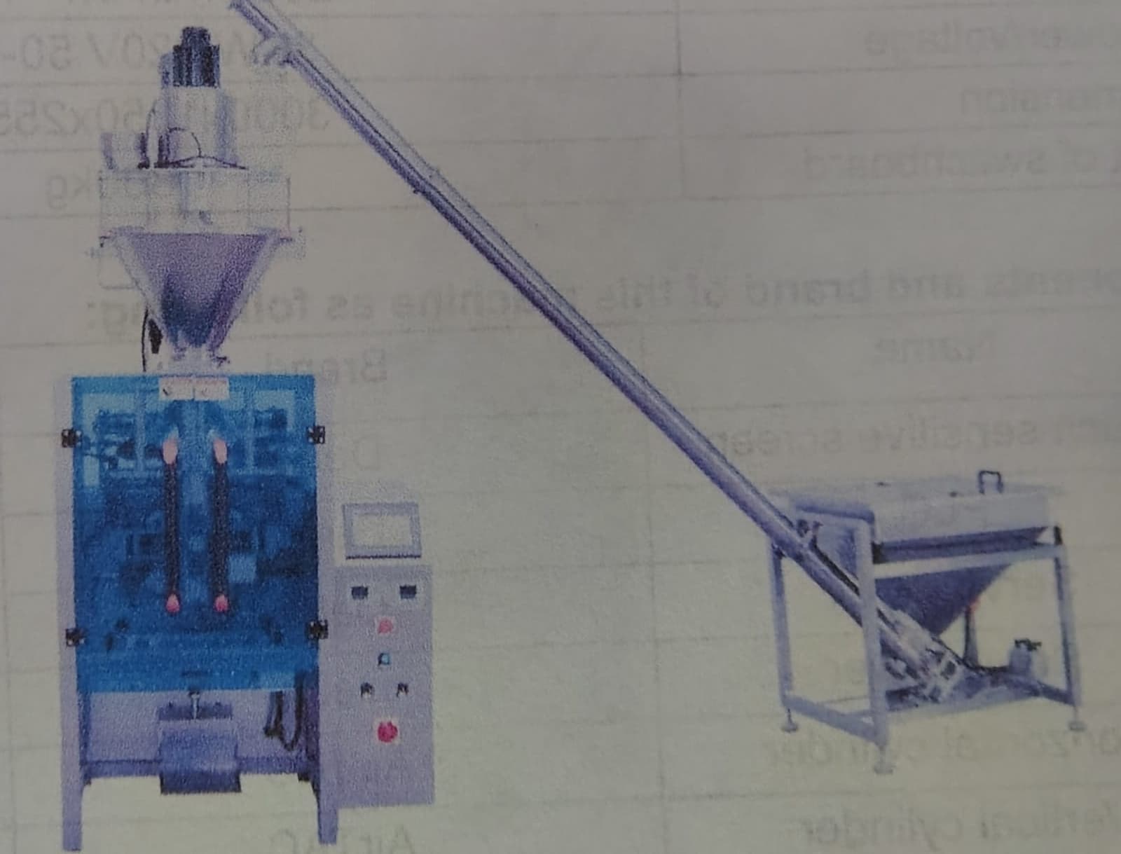 VERTICAL JK-C420PB DE POLVOS CON TORNILLO Y ALIMENTADOR